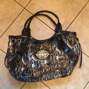 Black and white purse